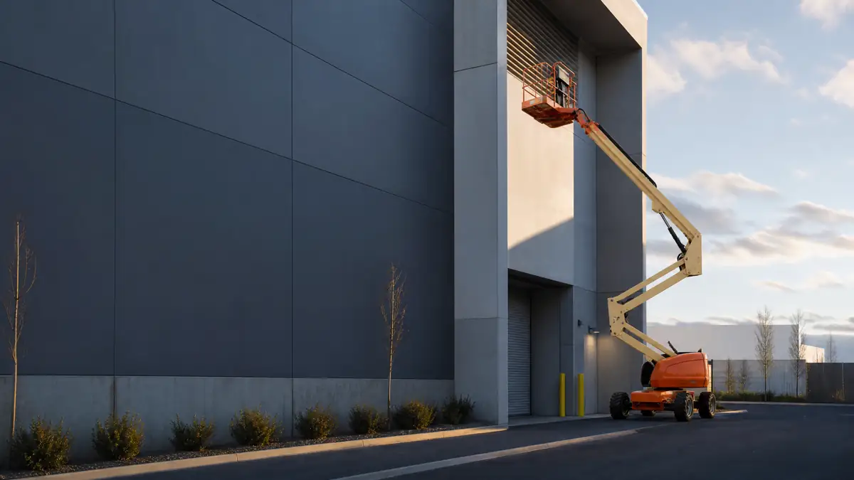 Articulating Boom Lifts jobsite access in Lansing