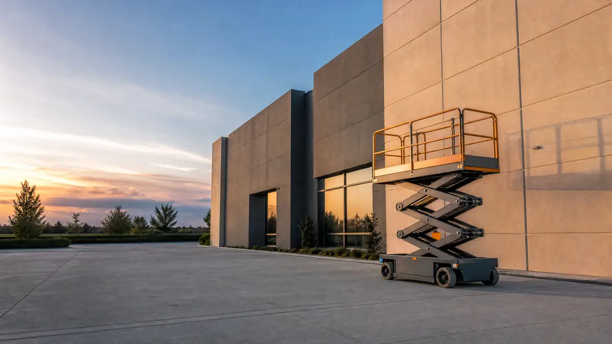 Rough Terrain Scissor Lifts jobsite access in Lansing